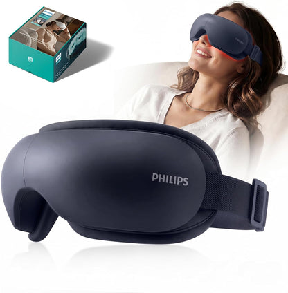 PHILIPS Eye Massager with Heat, Warm Compress for Eye Relief 2313 Blue