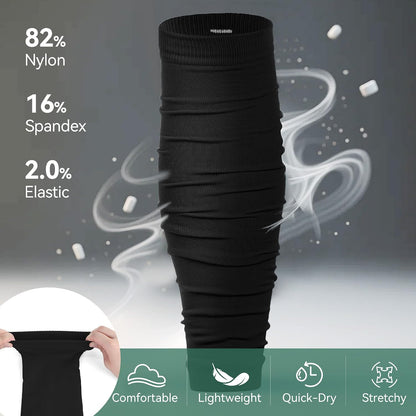 Zando Leg Compression Sleeves for Men – Football Shin Guard Grip Pre Cut Soccer Socks For Calf Support Muscle Recovery