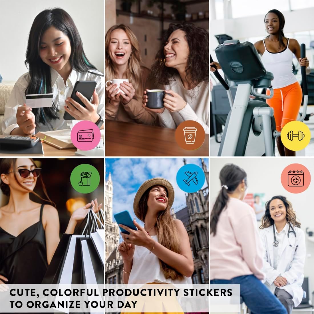 Andaz Press Colorful 7 Days of Week Stickers, Day Week Calendar Stickers for Adults Planner Day Dots Food Labels for Food Containers Date Calendar Planner Stickers Week Day Sticker Labels, 480-Pack