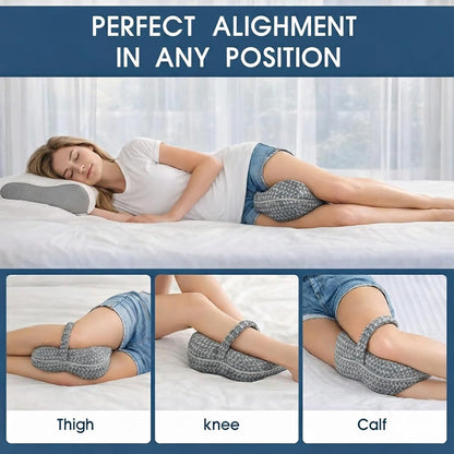 2026 Upgraded Butterfly Leg Pillow for Side Sleeping with Strap, Knee Pillow Between Legs for Sleep, Post-Surgery Leg Elevation for Blood Circulation, Sciatica Support for Back, Knees, Joints & Spine