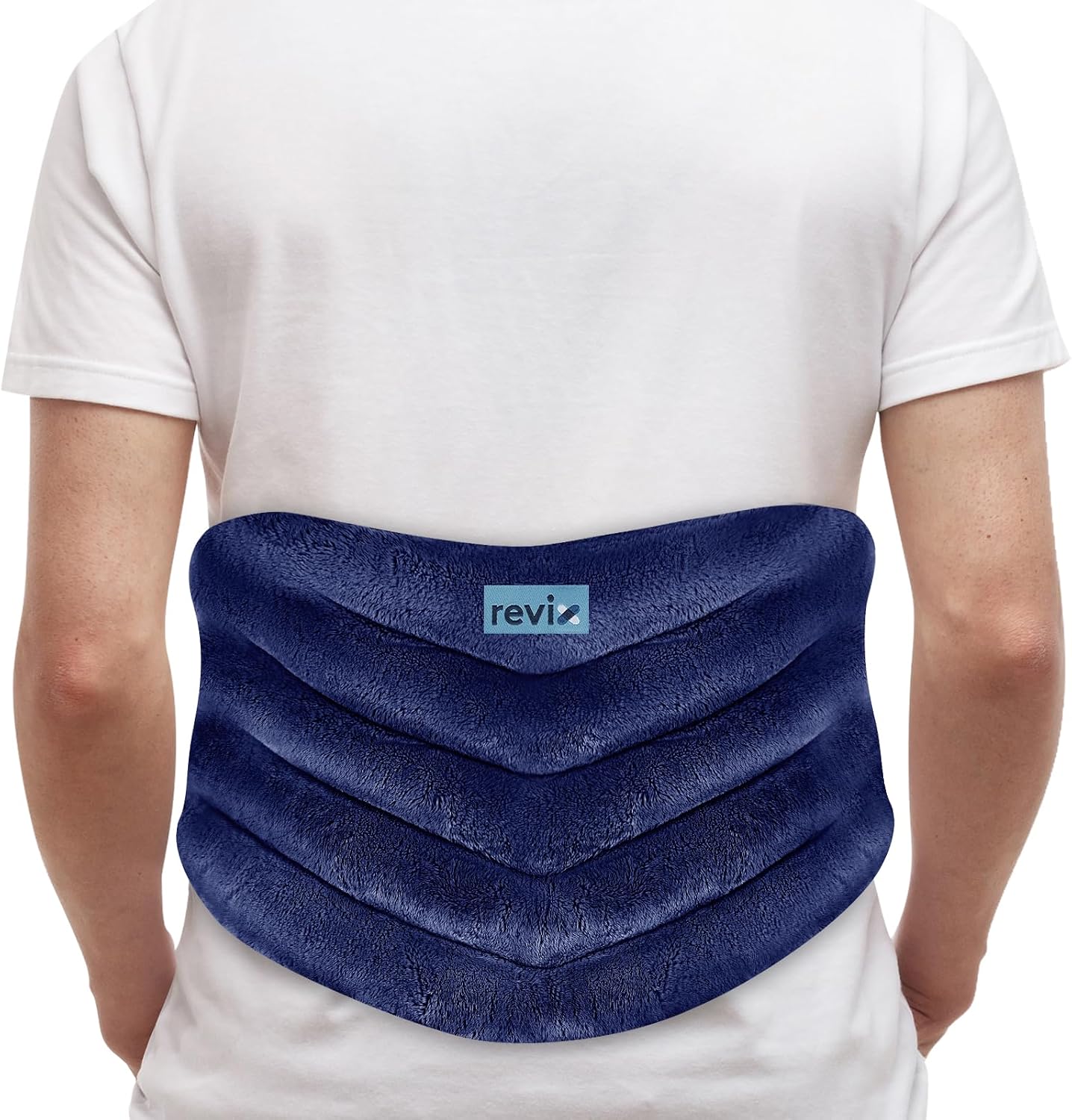 REVIX Microwave Heating Pad for Back, Wearable Moist Heat Waist Wrap, Gray | Wearable Microwave Heating Pad, Waist Wrap With Flaxseed & Clay Beads for Moist Heat Therapy and Hands-Free Use