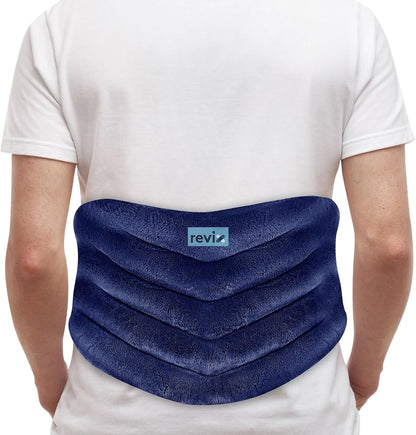 REVIX Microwave Heating Pad for Back, Wearable Moist Heat Waist Wrap, Gray | Wearable Microwave Heating Pad, Waist Wrap With Flaxseed & Clay Beads for Moist Heat Therapy and Hands-Free Use