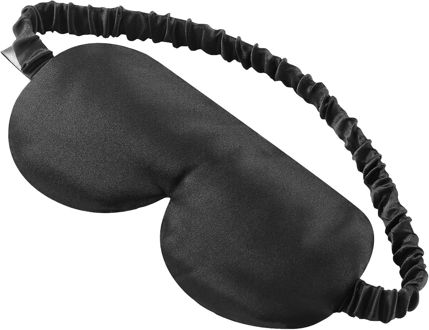 Alaska Bear Sleep Mask Silk Eye Cover with Shaped Pad, Machine Washable | Pressure-free Sleeping, Foam Insert, Upgrade Contour Over Conventional Flat Satin Eye Masks
