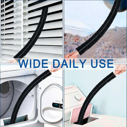 Dryer Vent Cleaner Kit with Universal Vacuum Hose Attachments Fit Most Vaccum Cleaner - Dryer Lint Brush & Vacuum Attachment Set for Clothes Dryer Cleaning, Lint Trap Cleaner, Home Maintenance Tools