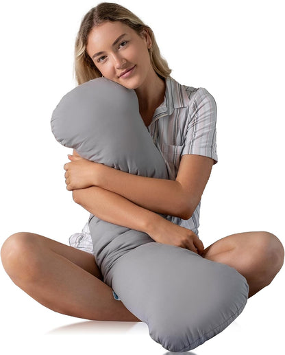 Weighted Body Pillow 6.5lbs, Cooling Tencel Cover, 41” x 10” | Calming Weighted Comfort, Breathable Cooling Cover, Machine Washable, Made for Side Sleepers, 12 Month Warranty