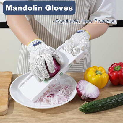 Dowellife Cut Resistant Gloves A9 Maximum Protection - Food Grade Kitchen & Chef Gloves for Food Prep, Knife Cutting, Mandoline Slicing, Butcher, Oyster Shucking, Fish Handling (Medium)