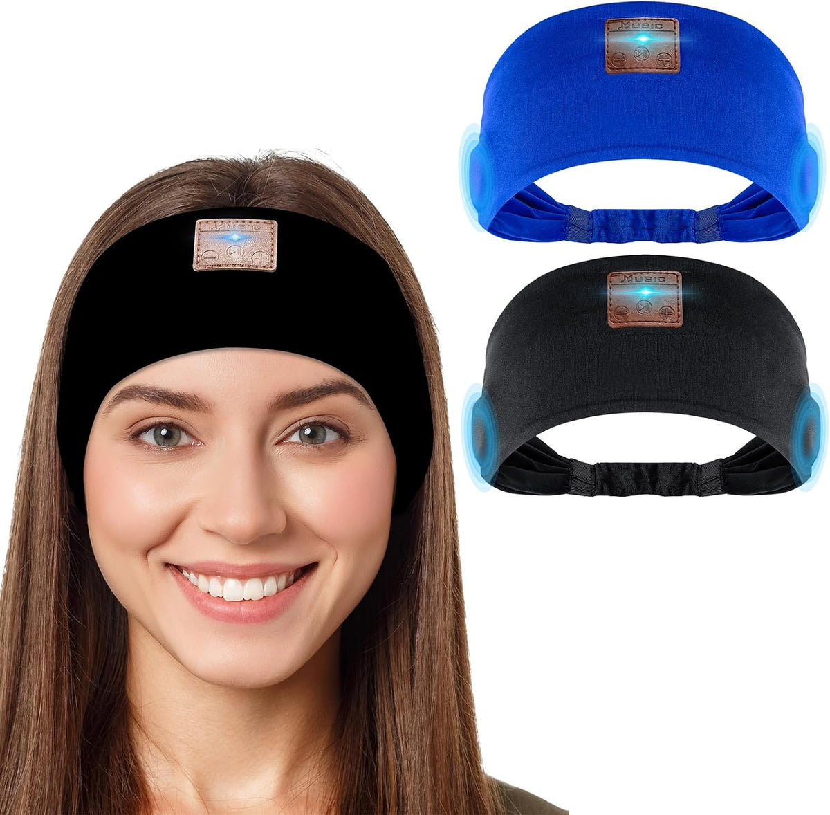 2-Pack Sleeping Headphones, Headband Headphones with Thin Speakers