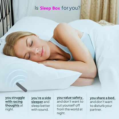 Private Mini Under Pillow Speaker Bluetooth for Sleeping, Portable Bone Conduction Technology with Volume Control/TF Function, Wireless White Noise/Sleep Aid（Inky