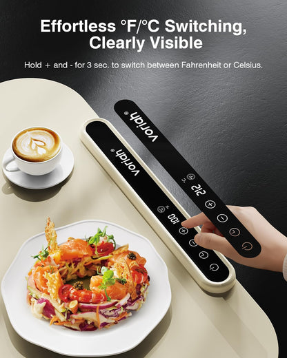 Warming Mat for Food, Voriah Electric Warming Tray with 3 Temp Settings & Auto Shut-Off, Food Warmer with Thick Silicone Surface to Keep Food Warm at Buffet, Parties, and Family Use（Dark Blue）