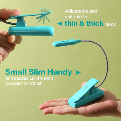VAVOFO Rechargeable Reading Light, Clip on Book Light for Reading in Bed