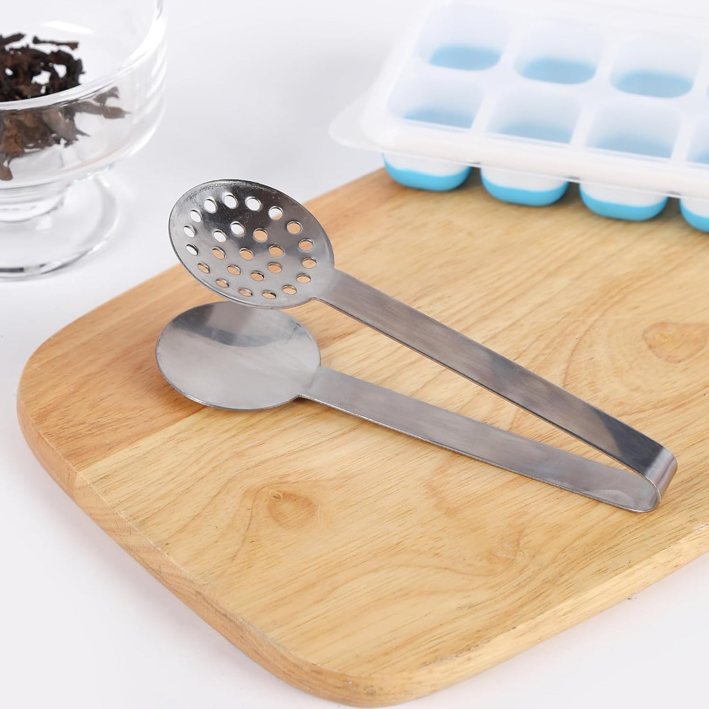 Tea Bag Squeezer Tongs,Stainless Steel Tea Bag Holders Tea Filters Round Strainer Gripper for for Gripping Tea Bag,Ice Cube,Sugar,Lemon Slices