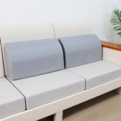 2PCS Sofa Couch Back Cushions, Backrest Support Pillow for Elderly,Extra Large Thick Lumbar Support Pillow for Home (6x24x13.2 in, Linen, Medium Grey)