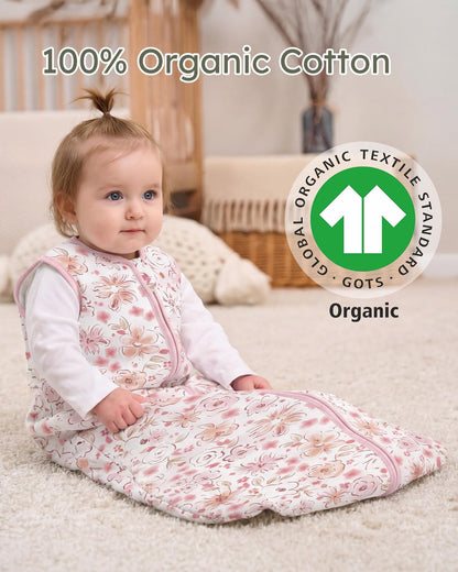 Yoofoss Baby Sleep Sack 0-6 Months Wearable Blanket for Babies 100% Organic Cotton 2-Way Zipper TOG 0.5 Toddler Sleeping Sack 3 Pack, Sleep Sacks
