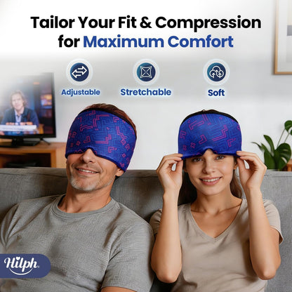 Hilph Adjustable Migraine Relief Cap, Headache Hat with Thickened Gel