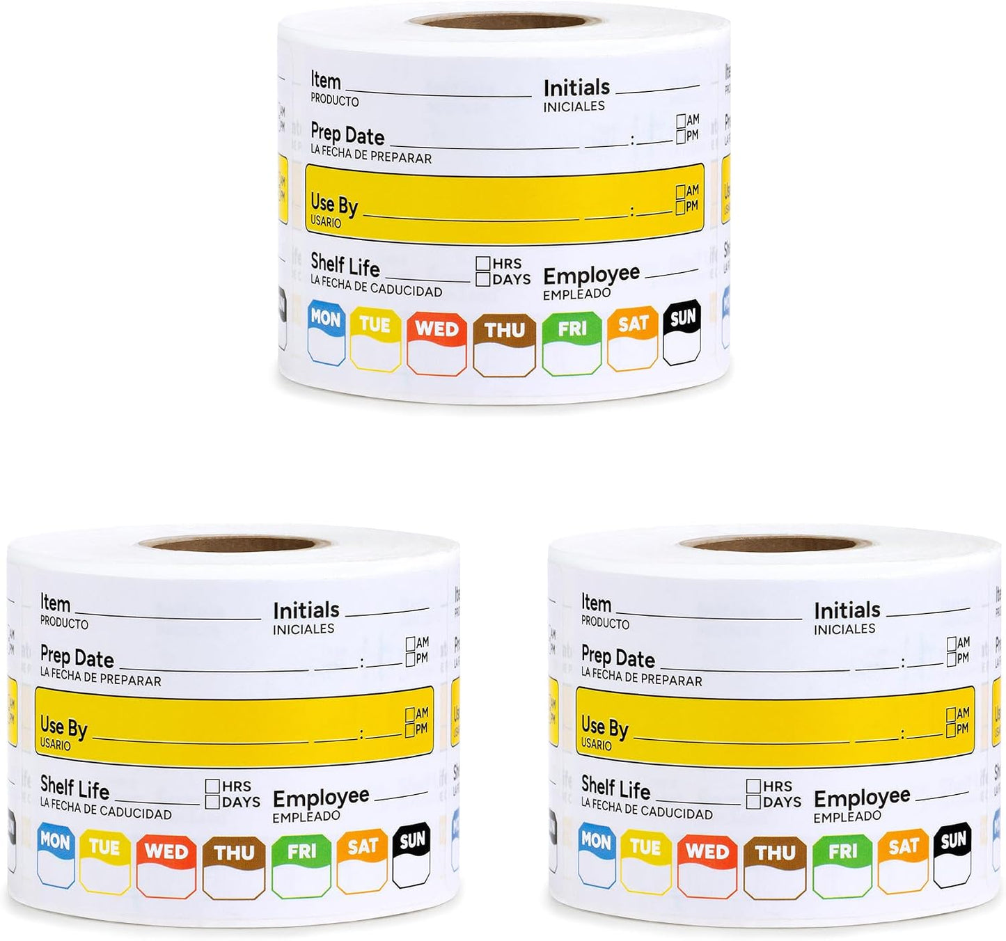 Restaurant Quality Shelf Life Food Rotation Labels Vinyl, 2” x 3” Self-Adhesive Removable Freezer Food Labels Stickers, Perfect for Reusable Containers, Food Date Sticker (Large, Count, 2)