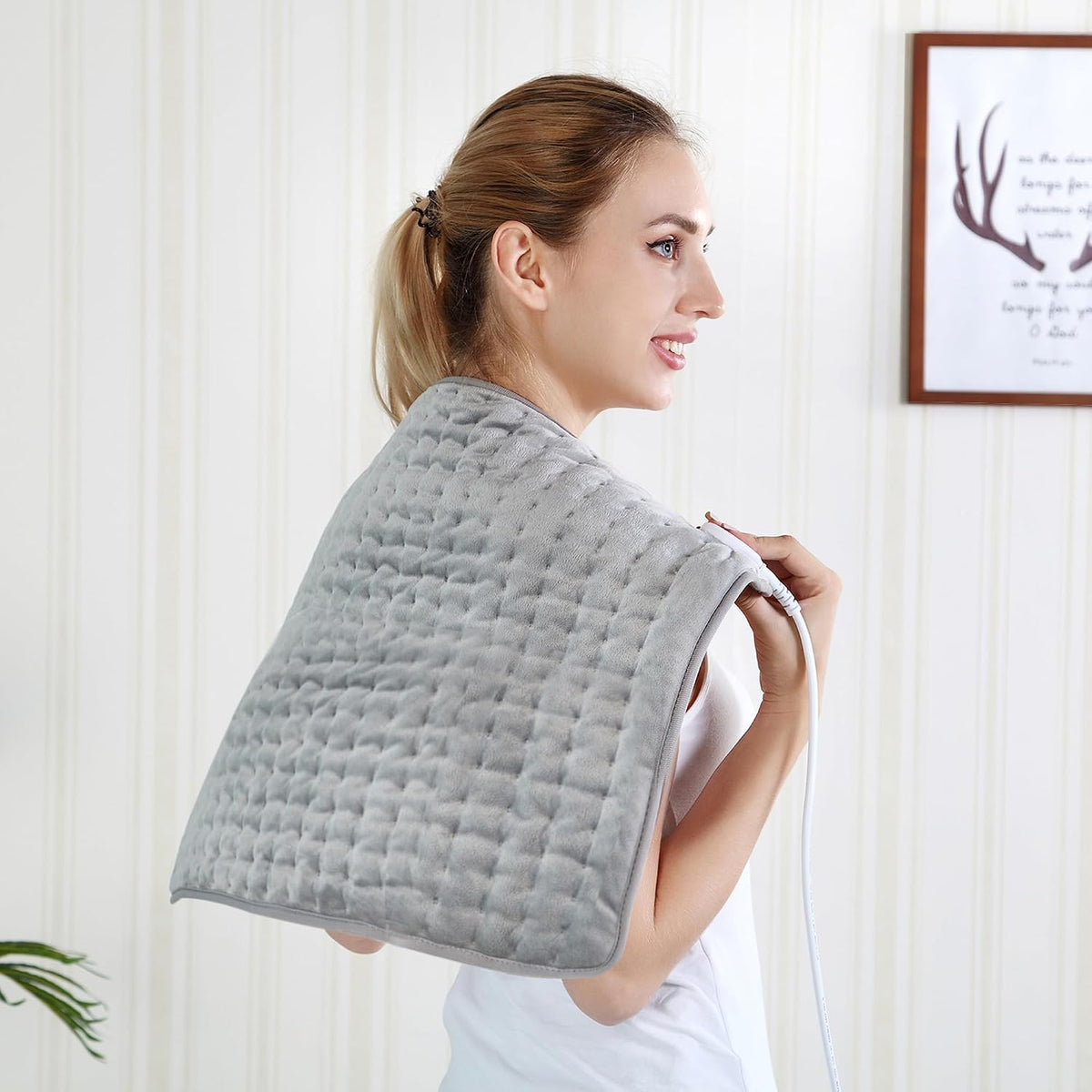 Electric Heating pad for Back Neck Shoulder Knee Arms Legs- Electric Heat Pads with 6 Heat Settings & Auto Shut Off Heat Heating Pad for Birthday Mother Father Girl Men Women