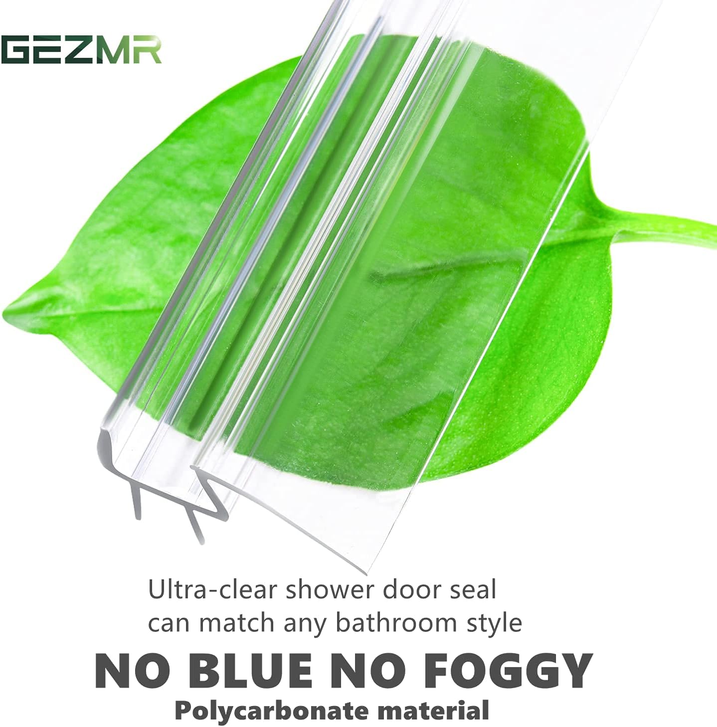 2-Pack Frameless Shower Door Bottom Seal (1/4'' X 39'') Clear Glass Shower Door Sweep Strip can Covers up to 23mm Gap - Stop Leaks