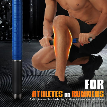 Muscle Roller Stick,17" Massage Roller for Muscle Deep Tissue Massage Black