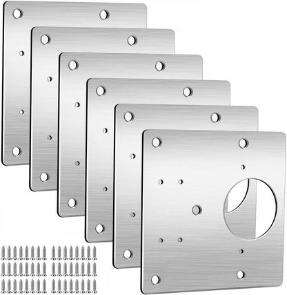 Cabinet Hinges Repair Plate,Stainless Steel Hinge Repair Brackets Kit,Kitchen Cupboard Door Hinge Repair Plate Kit Includes Fixing Screws,Protect Wooden Kitchen Cabinet Door,Furniture(2 PCS)…