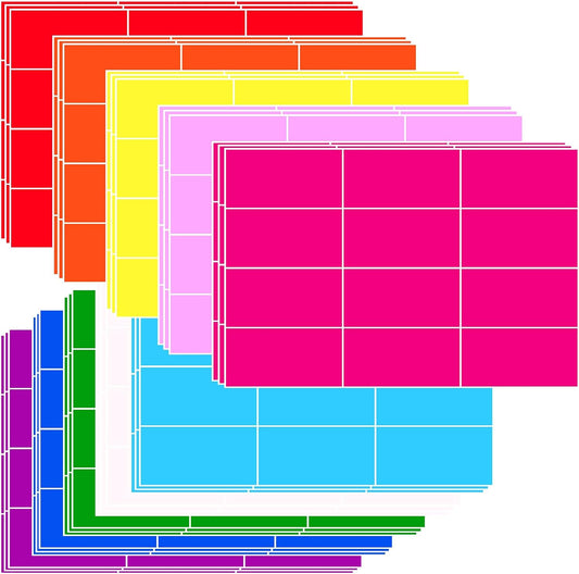 Removable Large Moving Labels for Boxes, 4 x 2 Inch Waterproof Colored Labels Stickers,Moving Supplies Packing Labels for Storage Bins, Jars, and Freezer Food, Kitchen, Office (240 PCS)