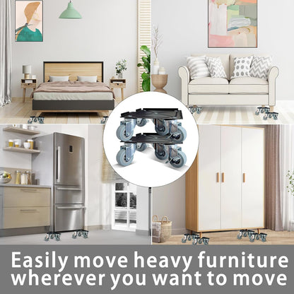 Furniture-Dolly-Furniture-Movers with-5-Wheels, Furniture Sliders Lifters Tool Set for Moving Heavy Duty, Furniture Dollies, Max Capacity 1650Ib Red