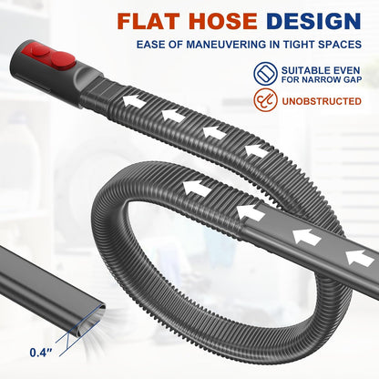 Sealegend Dryer Lint Vacuum Attachment Hose Compatible with Dyson V15 V12 V11 V10 V8 V7 Gen5 Cordless Vacuum Cleaner, Flexible Dryer Vent Cleaner Kit Lint Removal Tool Purple | Multi-use Vacuum Hose Compatible with Dyson V15 V12 V11 V10 V8 V7 Gen5