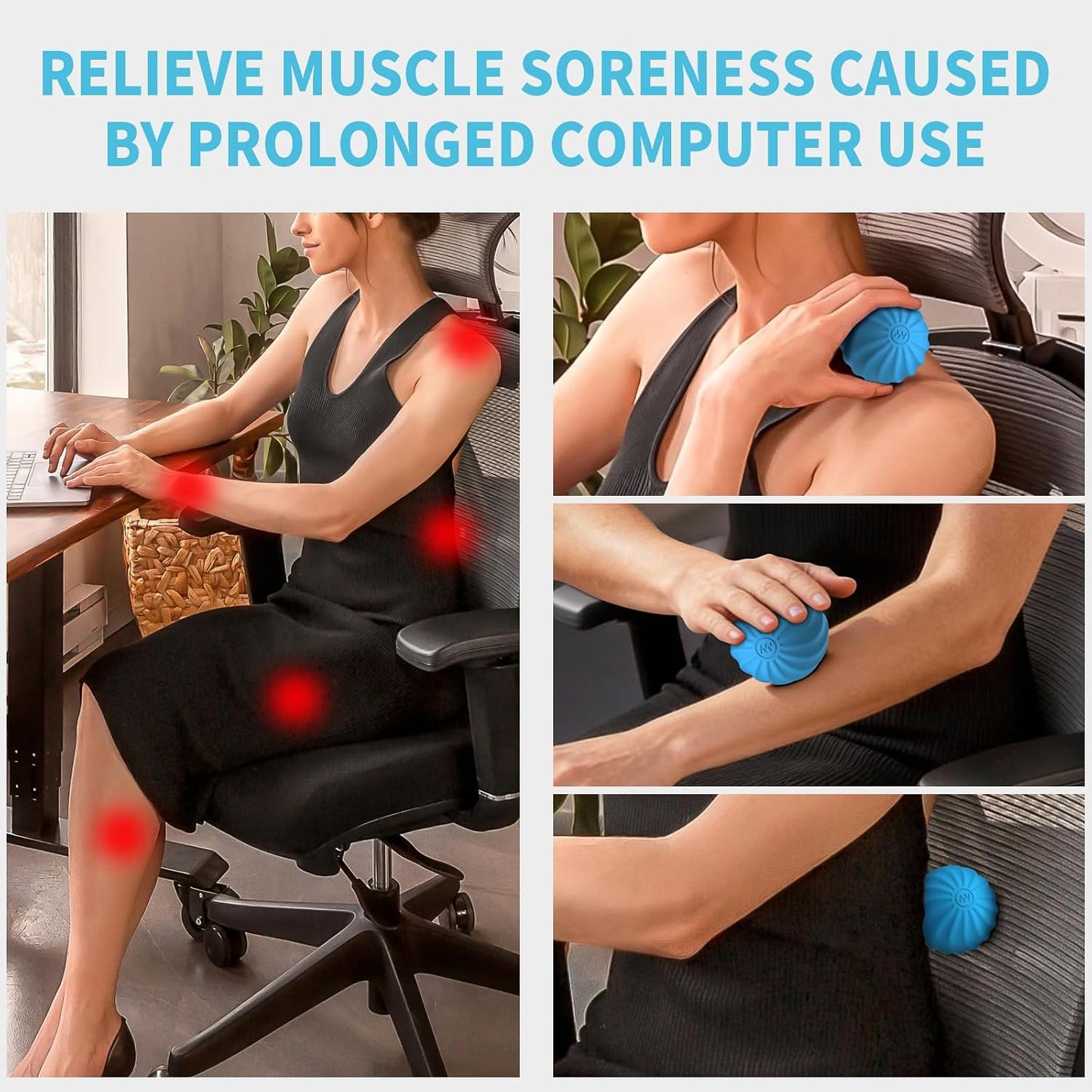 2.3" Mini Vibrating Massage Ball, 10-Speed Vibrating Foam Roller, Lacrosse Ball Massage Ball Therapy for Relieving Muscle Tension & Soreness, Vibrating Massage Roller for Plantar Fasciitis(Purple)