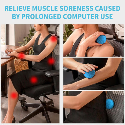 2.3" Mini Vibrating Massage Ball, 10-Speed Vibrating Foam Roller, Lacrosse Ball Massage Ball Therapy for Relieving Muscle Tension & Soreness, Vibrating Massage Roller for Plantar Fasciitis(Purple)