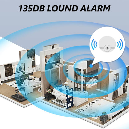 2 Pack Water Leak Detector, 135 dB Water Sensor Alarm, Floor&Wall Mounted | 47 inch Extend Cable, Battery Included Water Alarm Leak Detector, Sensor Flood Alert for Kitchen, Bathroom, Laundry Room