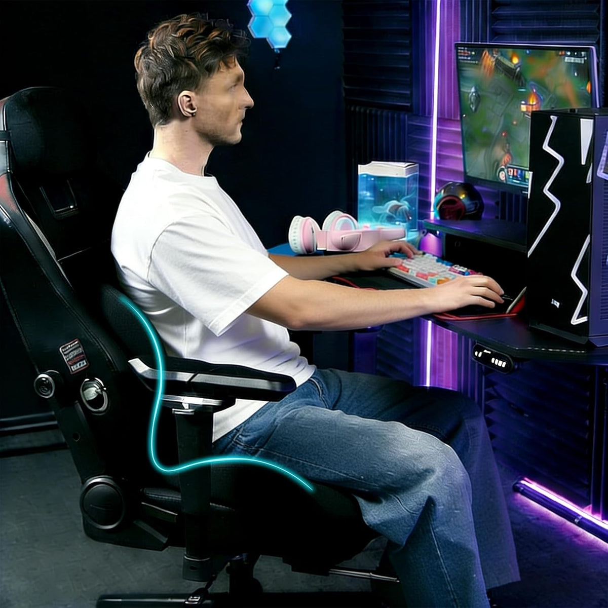 Seat Cushion for Office Chair, Ergonomic Cushion with Lumbar Support Pillow