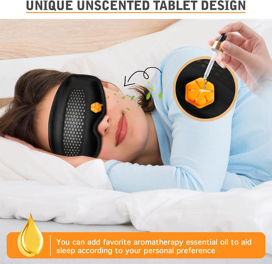 Cordless Heated Eye Mask - Removable Scent Pads, 1200mAh Rechargeable Heated Eye Masks for Dry Eyes,Cordless Eye Heating Pad for Stye Eye Treatment, Warm Compress for Eyes, Gifts for Men Women