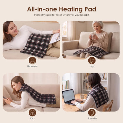 Microwave Heating Pad for Pain Relief, 8 x 18 Grey