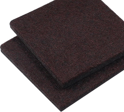 48 Pcs 1"/25mm Square Felt Furniture Pads, 5mm Thick, Brown | Self Adhesive, Anti Scratch Floor Protectors, For Furniture Feet Chair Legs