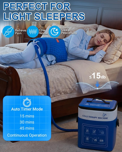 JOBYNA Leakproof Cold Therapy Knee Pad – Compatible Exclusively Ice Therapy Machine, Continuous Circulating Ice Knee Wrap for Post-Surgery Recovery, ACL, Meniscus Tear – No Gel Replacement Pad