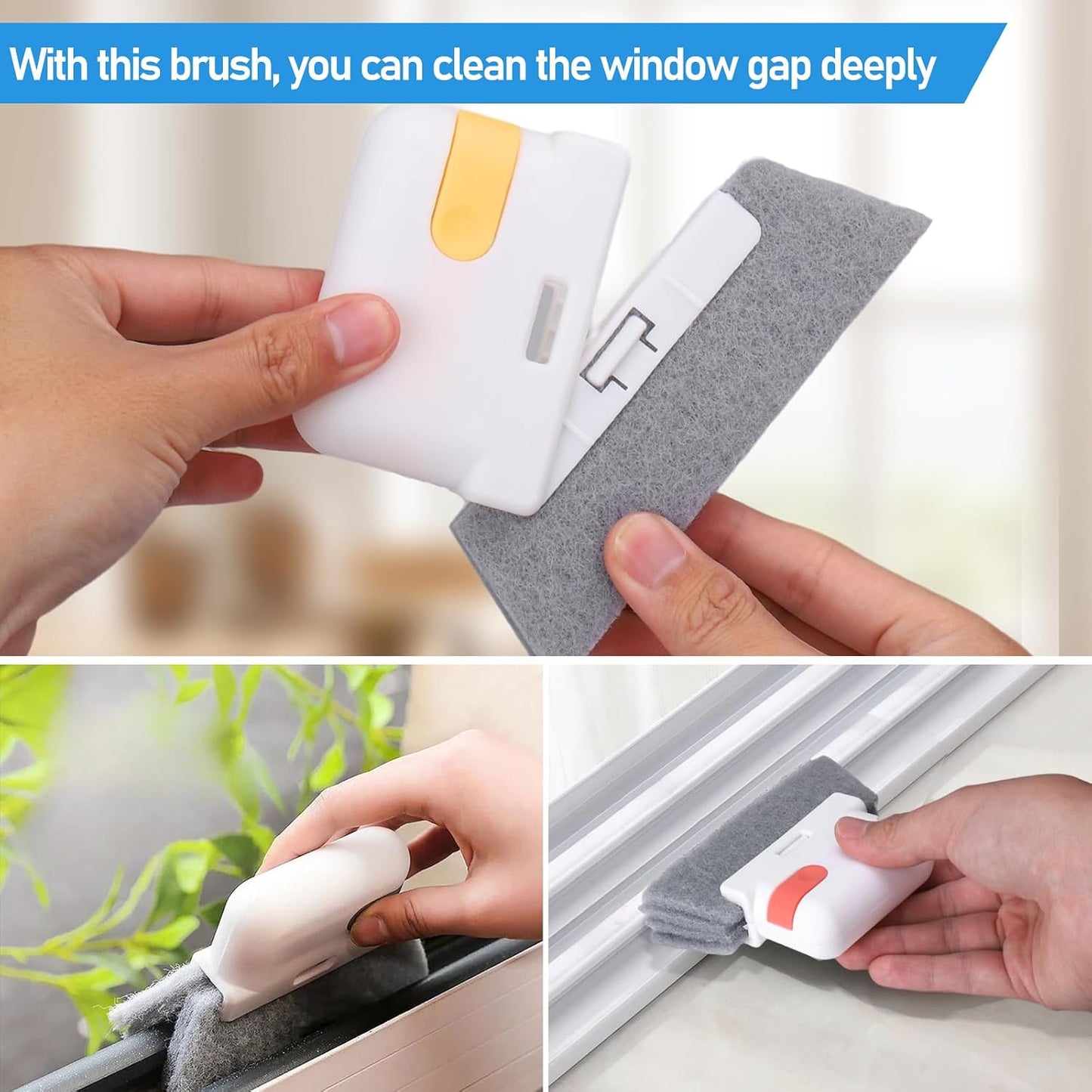 Palksky Window Track Cleaner Set, Window Groove Cleaning Brush Tools, 7PCS