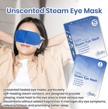 LANNA Heated Steam Eye Mask, Disposable 120 Minutes, Lavender Scent, 5 Pcs