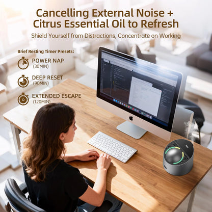 White Noise Machine & Night Light, 12W Powerful Sound Machine with 50+ Natural Sounds, Noise Masking for Snoring, Traffic &Office –Expandable with Aroma Diffuser & Schumann Resonance (Sold Separately)