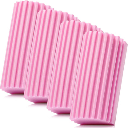 4 Pack Damp Dusting Sponge Duster, Grey Dust Cleaning Sponge, Reusable Household Cleaning Sponge Tool for Blinds, floorboards, Fan Blades, Vents, Glass, Railings, Mirrors