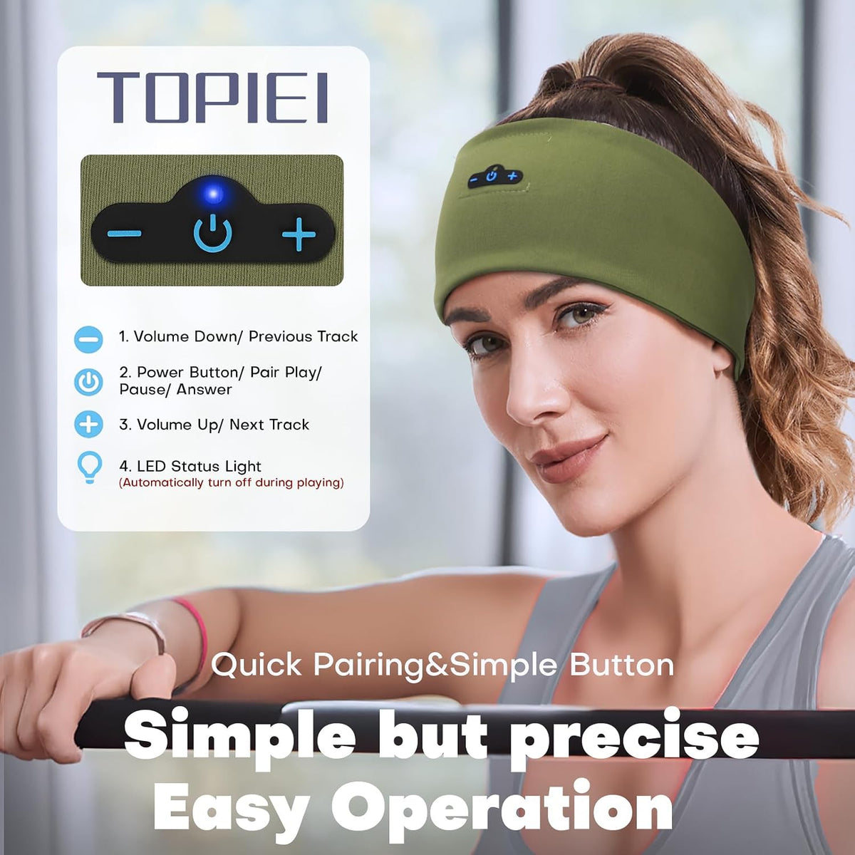 Sleep Headphones Bluetooth Headband for Side Sleeper 2-Pack, 17H Playtime, Wireless Headband Headphones with HD Stereo Speakers for Workout,Running,Yoga, Ideal Gifts for Men, Women, Teens