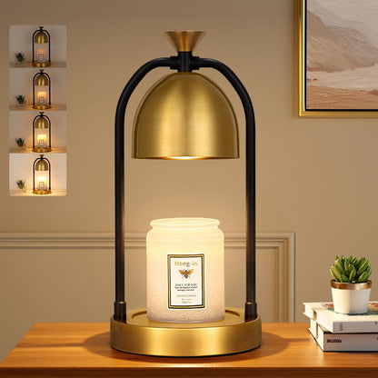 Brown Candle Warmer Lamp with Timer-Electric Candle Light for Bedroom Decor, Aromatherapy at Home | Gifts for Men | Home Gift Ideas