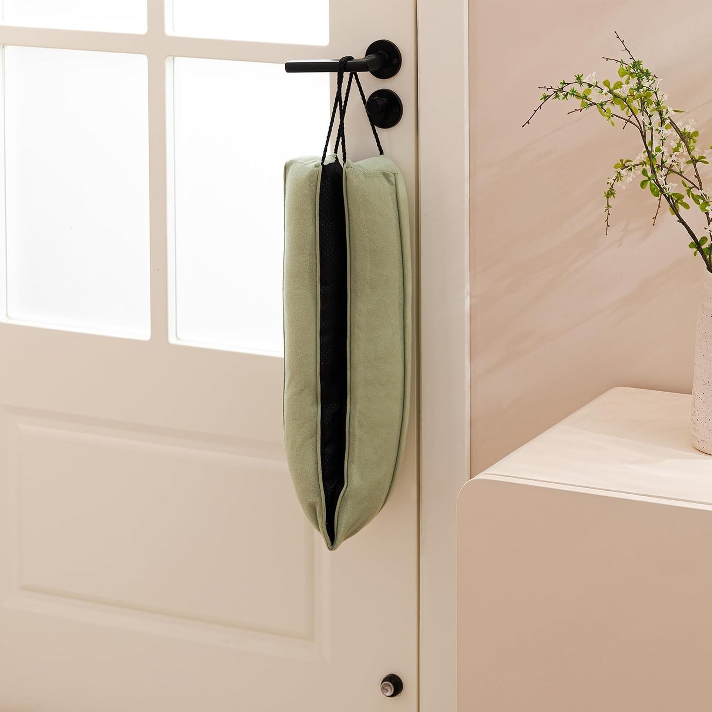 Door Draft Stopper, Removable Washable Cover, 38", Gray | Weighted Gap Filler, Blocks Hot and Cold Air, All-Season Seal, Easy Install, Noise & Wind Blocker, Home Essentials