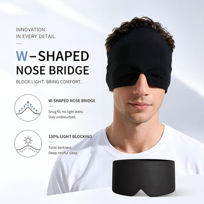 Sleep Eye Mask Suitable for Both Lying Flat Side Sleeping Provides Protection Day Night Unisex Blackout Mask Sleepers Cooling Gel Material Gentle Bbreathable Refreshing