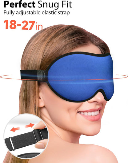 MABAO Weighted Sleep Mask, 100% Blackout Blindfold for Sleeping, Black