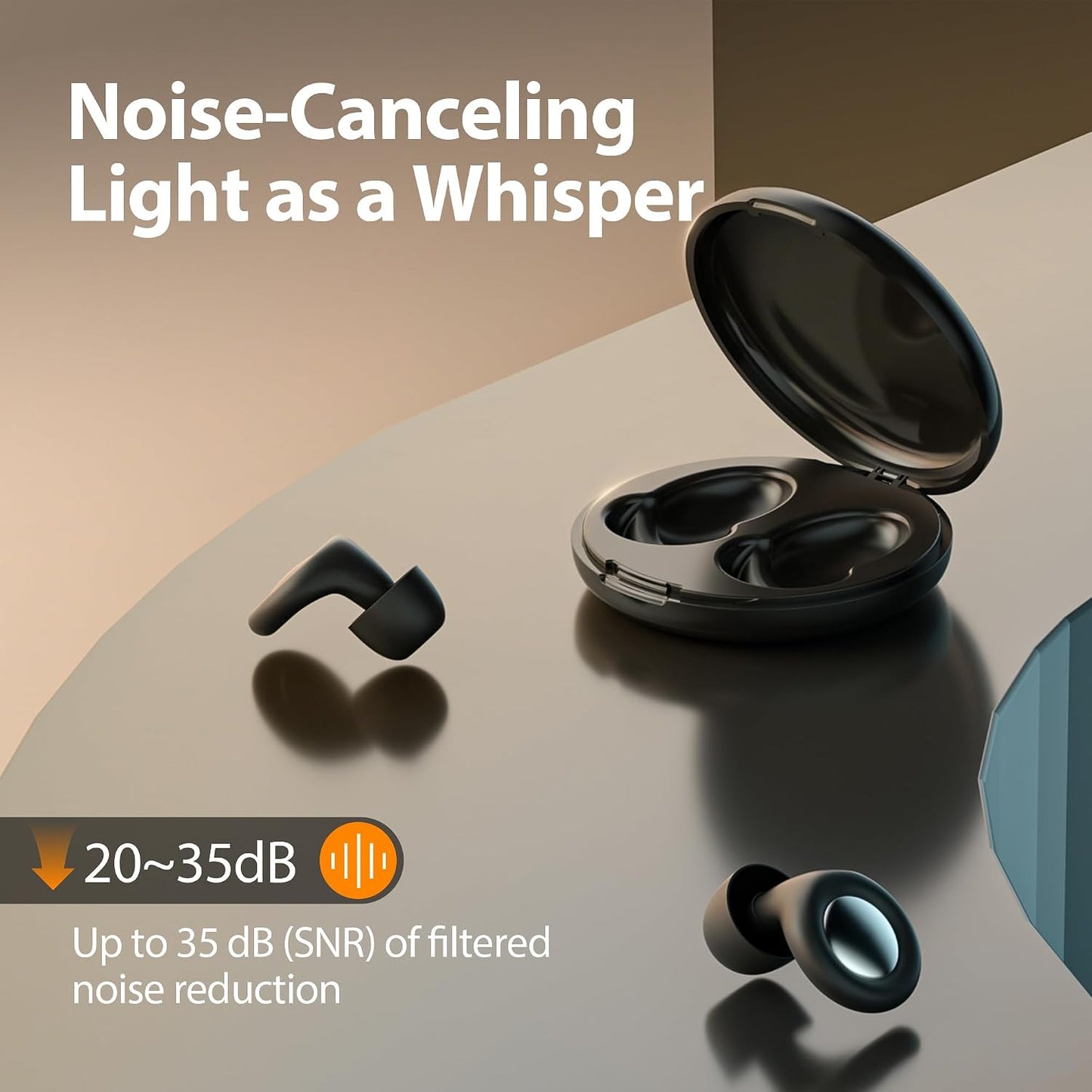 Reusable Sleep Noise-Canceling Earplugs, High-Fidelity Hearing Protection Earplugs, Ideal for Concerts, Travel, Library, Sleep, and Deep Focus Work | 20-35dB Noise Reduction(White)