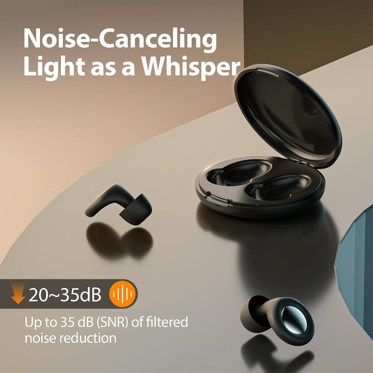 Reusable Sleep Noise-Canceling Earplugs, High-Fidelity Hearing Protection Earplugs, Ideal for Concerts, Travel, Library, Sleep, and Deep Focus Work | 20-35dB Noise Reduction(White)