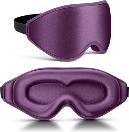 FlyCoco 99% Fully Block Out Light Eye Sleep Mask, 3D Deep Contoured Eyes Cover Zero Pressure, Long Lash Extension Eyes Mask with Adjustable Straps for Sleeping Travel Home Nap Rest Women Men (Pink)