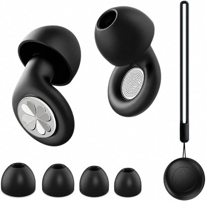 HEKKE 45dB Ear Plugs for Sleeping, Soft Silicone for Side Sleepers, 4 Sizes | Reusable soft silicone with XS/S/M/L sizes for side sleepers, concerts, flights and hotels; carrying case included.