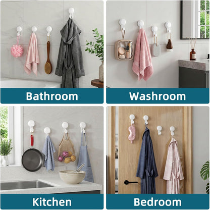 TAILI 2 Pack Upgraded Suction Cup Razor Holder for Shower Waterproof, Black | Visible Safety Indicator, Rust-Resistant Bathroom Organizer, No-Drill Glass Shower Wall Hook for Towel,Loofah,Razor,Squeegee