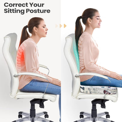 Tailbone Pain Relief Cushion, Memory Foam Seat Cushion for Coccyx Sciatica Pain Pressure Relief Office Desk Chair