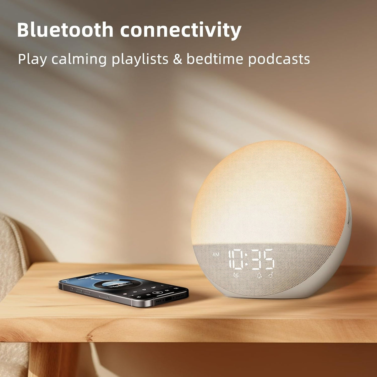 Odokee Sunrise Alarm Clock White Noise Machine: Natural Wake Up Light